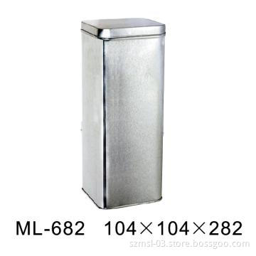 square tea tin box